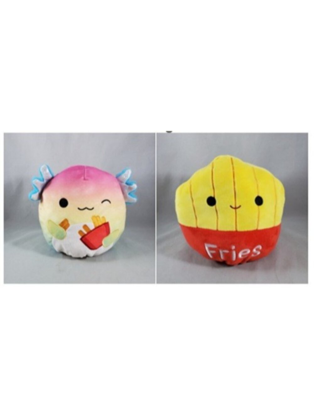 Flip-A-Mallow Squishmallows Floyd French Fries & Aika Axolotl Plush Reversible